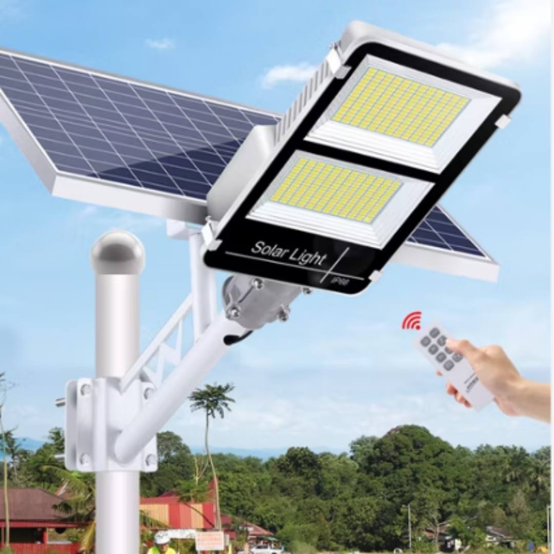 Lampara de alumbrado público con panel solar